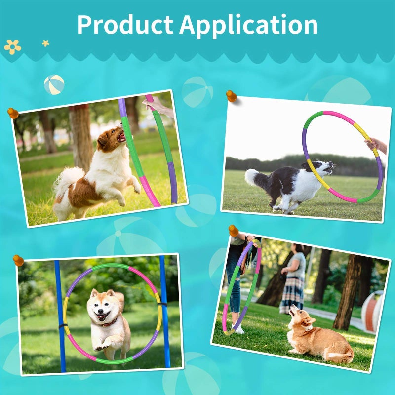 2Buyshop 2 Pack Color Hoop - Size & Length Adjustable, Plastic Toys for Kids & Party Games, Gymnastics & Dog Agility Equipment, Christmas Wreath - Image 2